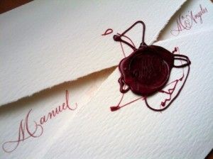 Invitaciones de boda caligrafiada