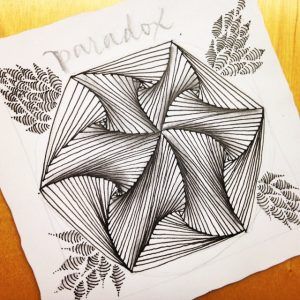 Paradox zentangle caligrafia