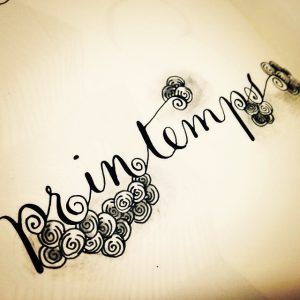 Printemps zentangle caligrafia