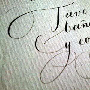 Muestra de caligrafía inglesa