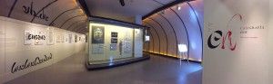 Panorámica de la entrada de la expo de Caligrafía Hoy de la Biblioteca Nacional