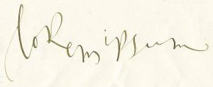 Caligrafía de Lorem Ipsum