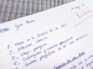 Letra rechoncha antes de la caligrafía