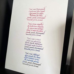 Himno adviento caligrafiado