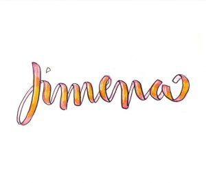 Jimena lettering con tombow